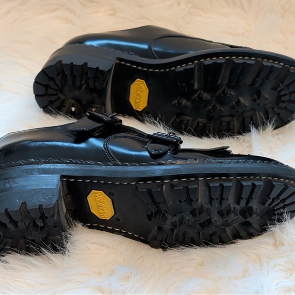 Black Women's Brogue Shoes - Picture 7 of 8